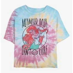 Wholesale 👏 Disney The Little Mermaid Hair Tie Dye Crop 👧 Girls T-Shirt 🥰