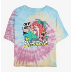 Wholesale ⭐ Disney The Little Mermaid Vacay Mermaid Tie Dye Crop 👧 Girls T-Shirt 👏