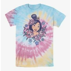 Hot Sale 🥰 Disney Mulan Floral Mulan Tie Dye T-Shirt ⌛