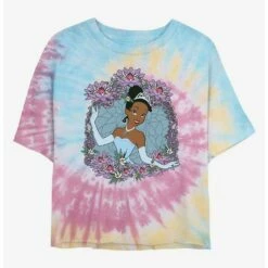 Brand new 🤩 Disney The Princess and the Frog Tiana Love Tie Dye Crop 👧 Girls T-Shirt ⭐