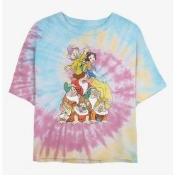 Best deal 😉 Disney Snow White and the Seven Dwarfs Squad Tie Dye Crop 👧 Girls T-Shirt ✨