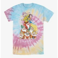 Promo 😍 Disney Snow White and the Seven Dwarfs Squad Tie Dye T-Shirt 👏