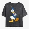 Best Sale 🔔 Disney Donald Duck Traditional Donald Mineral Wash Crop 👧 Girls T-Shirt ✨