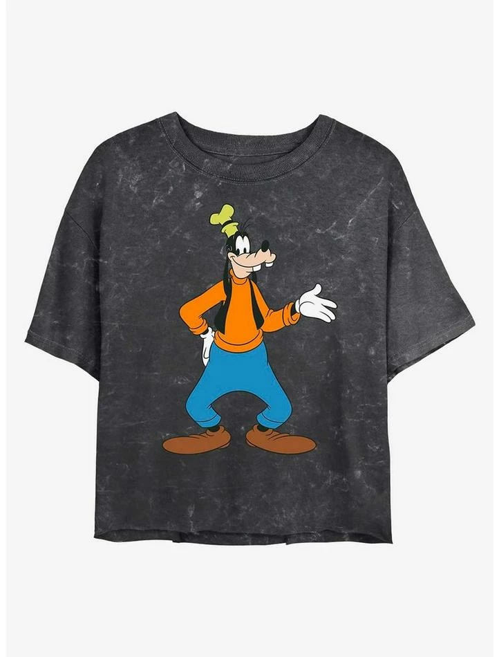 Outlet โญ Disney Goofy Traditional Goofy Mineral Wash Crop ๐ง Girls T-Shirt โญ