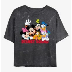 Best deal 🎉 Disney Mickey Mouse Disney Squad Mineral Wash Crop 👧 Girls T-Shirt 👍
