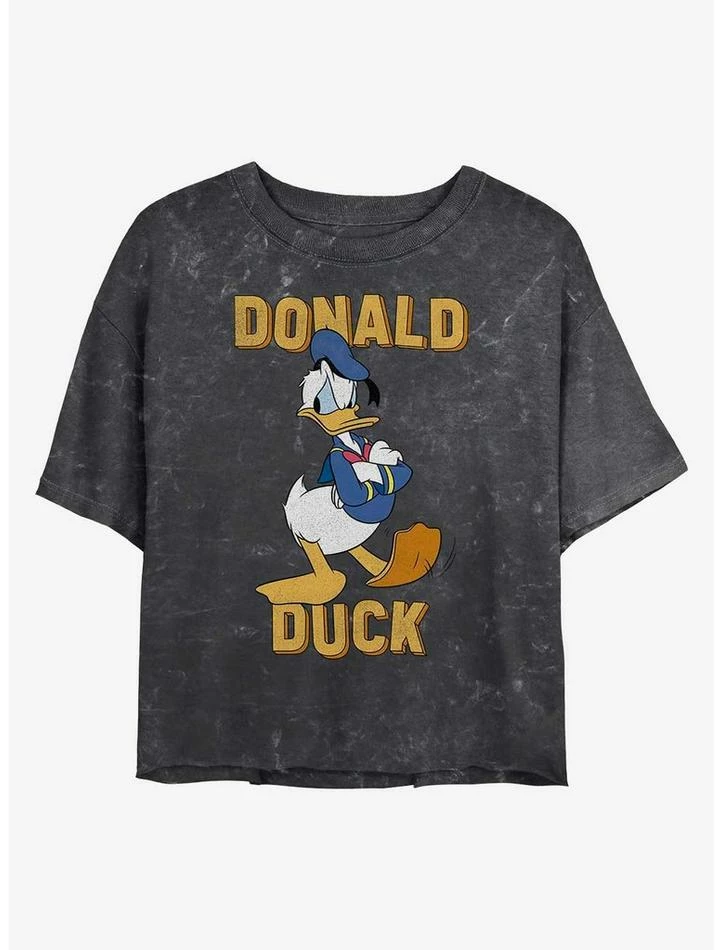Brand new ๐ฏ Disney Mickey Mouse Donald Duck Mineral Wash Crop ๐ง Girls T-Shirt ๐