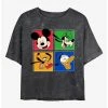 Cheap 🌟 Disney Mickey Mouse Mickey and Friends Mineral Wash Crop 👧 Girls T-Shirt 😉