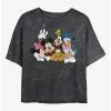 Outlet 🌟 Disney Mickey Mouse Mickey Group Mineral Wash Crop 👧 Girls T-Shirt 🎉