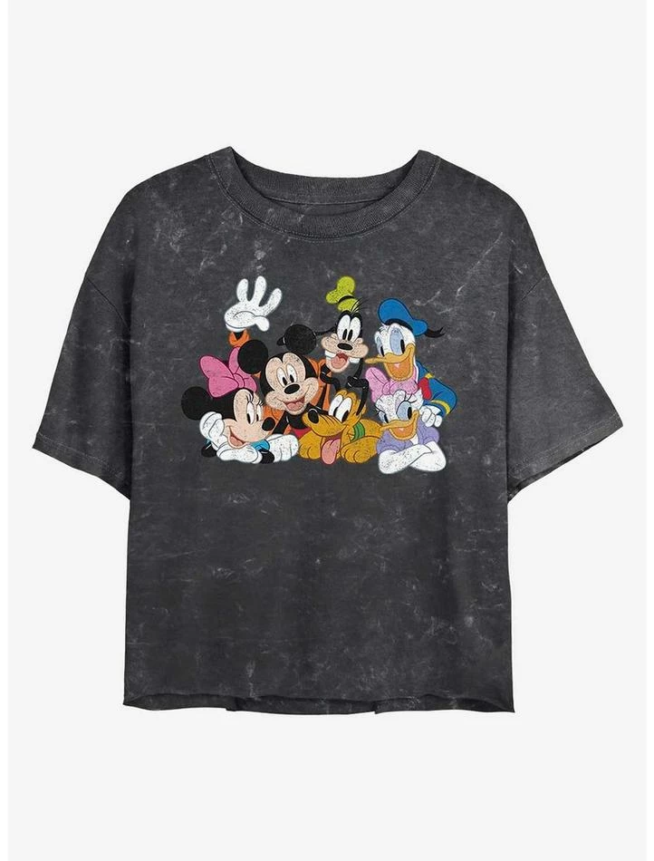 Outlet ๐ Disney Mickey Mouse Mickey Group Mineral Wash Crop ๐ง Girls T-Shirt ๐