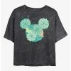 Budget 😍 Disney Mickey Mouse Succulents Mineral Wash Crop 👧 Girls T-Shirt 🤩