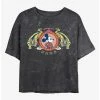 Outlet 🎁 Disney Mickey Mouse Tiger King Mineral Wash Crop 👧 Girls T-Shirt 🧨