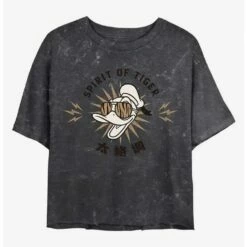 Coupon 🎉 Disney Mickey Mouse Tiger Shades Mineral Wash Crop 👧 Girls T-Shirt 🌟