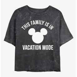 Cheapest ⭐ Disney Mickey Mouse Vacation Mode Mineral Wash Crop 👧 Girls T-Shirt 🧨