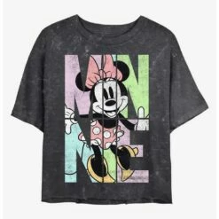 Best reviews of 🧨 Disney Minnie Mouse Minnie Name Fill Mineral Wash Crop 👧 Girls T-Shirt ✔️