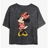 Deals 🔔 Disney Minnie Mouse Traditional Minnie Mineral Wash Crop 👧 Girls T-Shirt ✨
