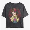 Discount 👍 Disney Beauty and the Beast Rose Belle Mineral Wash Crop 👧 Girls T-Shirt ❤️