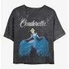 Deals 🎁 Disney Cinderella Dancing Cinderella Mineral Wash Crop 👧 Girls T-Shirt ⌛
