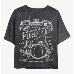 Best deal 🛒 Disney Cinderella Fairy Godmother's Pumpkin Patch Mineral Wash Crop 👧 Girls T-Shirt 🔥