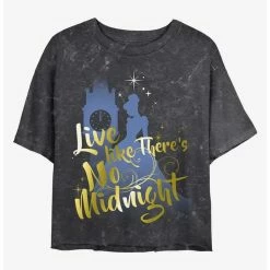 Best deal 🥰 Disney Cinderella No Midnight Mineral Wash Crop 👧 Girls T-Shirt ❤️