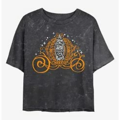 Wholesale ❤️ Disney Cinderella Pumpkin Carriage Mineral Wash Crop 👧 Girls T-Shirt 🥰