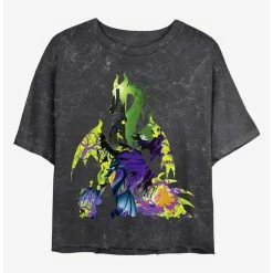 Best Pirce ⭐ Disney Princesses Dragon Form Mineral Wash Crop 👧 Girls T-Shirt 🎁