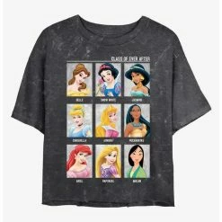 Buy 🛒 Disney Princesses Class of Ever After Mineral Wash Crop 👧 Girls T-Shirt 🥰