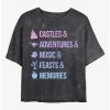 Top 10 👍 Disney Princesses Just Disney Things Mineral Wash Crop 👧 Girls T-Shirt 🎁