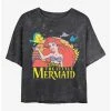 Best deal 🌟 Disney Princesses The Little Mermaid Title Mineral Wash Crop 👧 Girls T-Shirt 😀
