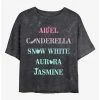 Buy 😉 Disney Princesses Princess Icons Mineral Wash Crop 👧 Girls T-Shirt 🥰