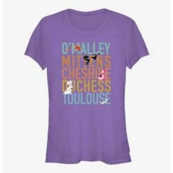 Cheap 🤩 Disney Channel O'Malley, Mittens, Cheshire, Duchess, Toulouse 👧 Girls T-Shirt 🔔