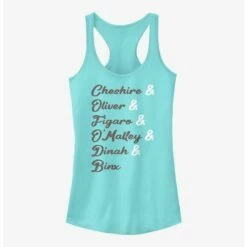 New 🎁 Disney Channel Cheshire, Oliver, Figaro, O'Malley, Dinah, Binx 👧 Girls Tank 🎉