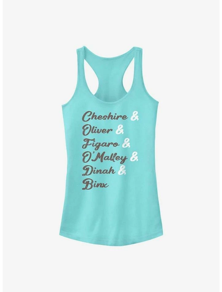 New 🎁 Disney Channel Cheshire, Oliver, Figaro, O'Malley, Dinah, Binx 👧 Girls Tank 🎉