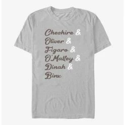 Cheap 🔥 Disney Channel Cheshire, Oliver, Figaro, O'Malley, Dinah, Binx T-Shirt ✨