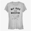 Promo 💯 Disney Oliver & Company Dodger Is My Bestie 👧 Girls T-Shirt 🛒
