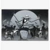 Best Pirce ⭐ Disney The Nightmare Before 🔔 Christmas Graveyard Group Black & White Canvas Wall Art Decor 🥰