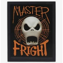 New 🌟 Disney The Nightmare Before 🔔 Christmas The Master of Fright Framed Printed Glass Wall Decor ⌛