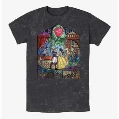 Best deal 🔔 Disney Beauty and the Beast Glass Beauty Mineral Wash T-Shirt 🎁