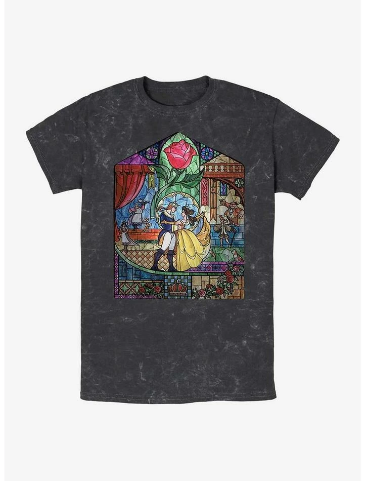 Best deal ๐ Disney Beauty and the Beast Glass Beauty Mineral Wash T-Shirt ๐