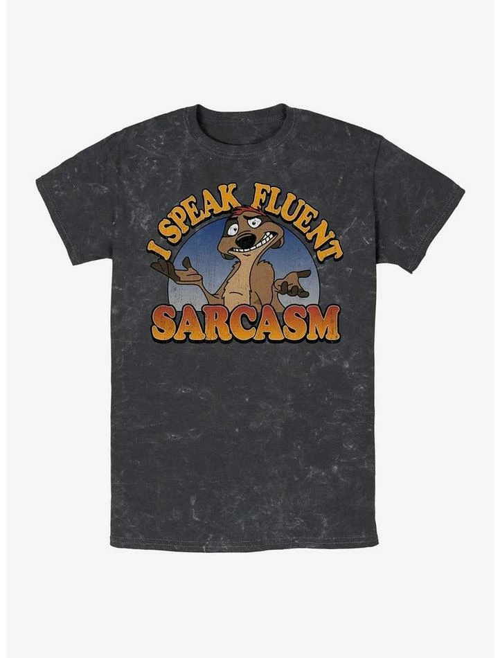 Best deal 🎉 Disney The Lion King Timon Fluent Sarcasm Mineral Wash T-Shirt 👍