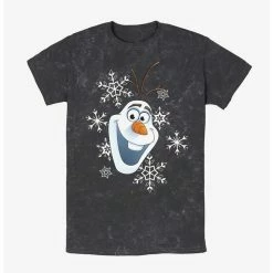 Wholesale ❤️ Disney Frozen Olaf Snowflakes Mineral Wash T-Shirt 🎉