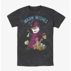 Promo 🎁 Disney Frozen Olaf Warm Wishes Mineral Wash T-Shirt 😍