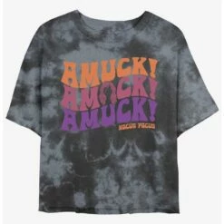 Top 10 👏 Disney Hocus Pocus Amuck, Amuck, Amuck! Tie-Dye 👧 Girls Crop T-Shirt 🛒