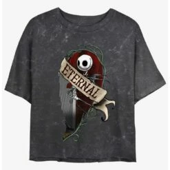 Brand new 😍 Disney The Nightmare Before 🔔 Christmas Jack Eternally Mineral Wash 👧 Girls Crop T-Shirt ✨