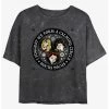 Best Sale 🛒 Disney Hocus Pocus Sanderson Sisters Calming Circle Mineral Wash 👧 Girls Crop T-Shirt 😉