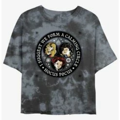 Best reviews of 🤩 Disney Hocus Pocus Sanderson Sisters Calming Circle Tie-Dye 👧 Girls Crop T-Shirt ✨