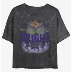 Best reviews of ⌛ Disney The Nightmare Before 🎁 Christmas King of Fright Mineral Wash 👧 Girls Crop T-Shirt 🧨
