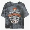Budget ⭐ Disney Hocus Pocus Winnie Another Glorious Morning Tie-Dye 👧 Girls Crop T-Shirt ❤️