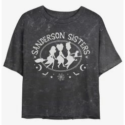 Budget ✔️ Disney Hocus Pocus Sanderson Bed and Breakfast Mineral Wash 👧 Girls Crop T-Shirt 👍