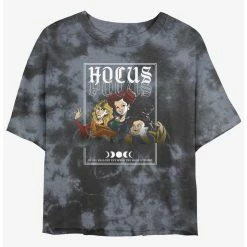 Cheap 🎁 Disney Hocus Pocus The Sanderson Sisters Tie-Dye 👧 Girls Crop T-Shirt 🛒