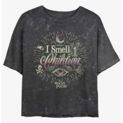 Cheap ❤️ Disney Hocus Pocus I Smell Children Mineral Wash 👧 Girls Crop T-Shirt 🤩
